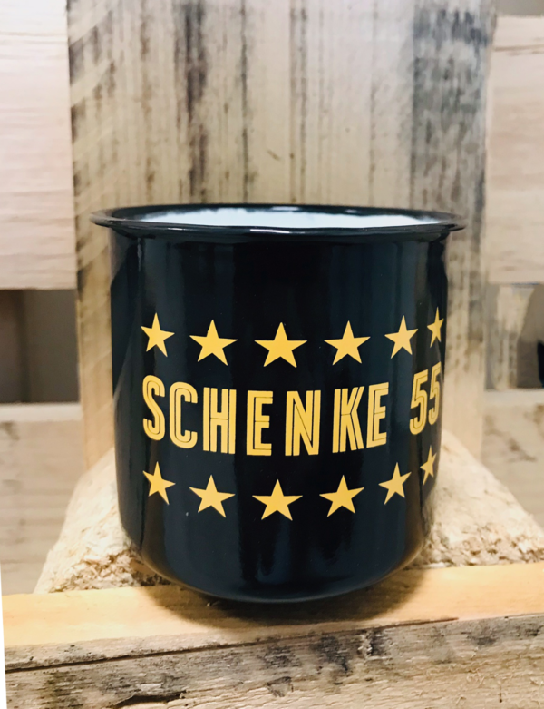 Emaille Tasse Schenke 55